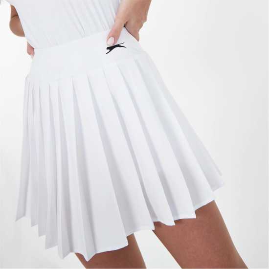 Slazenger Pleated Skort Womens White Дамски къси панталони