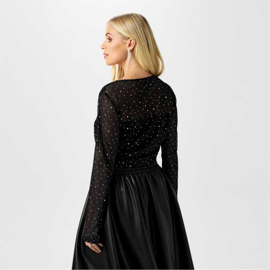 Biba Sequin Mesh Top  Дамски ризи и тениски