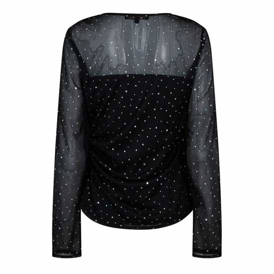 Biba Sequin Mesh Top  Дамски ризи и тениски
