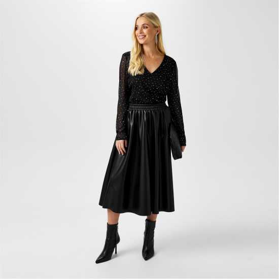 Biba Sequin Mesh Top  Дамски ризи и тениски