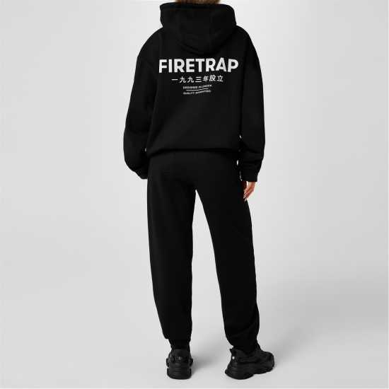 Firetrap Trnd Oth Sn34 Black Мъжки суитчъри и блузи с качулки