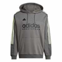 Adidas House Of Tiro Sportswear Hoodie Mens Сиво/Зелено Искра Мъжки суитчъри и блузи с качулки