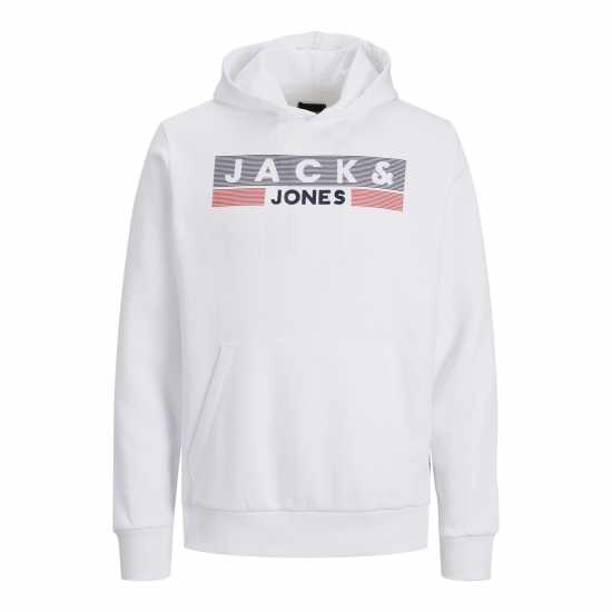 Jack And Jones Logo Hoodie Junior Boys White Детски суитчъри и блузи с качулки