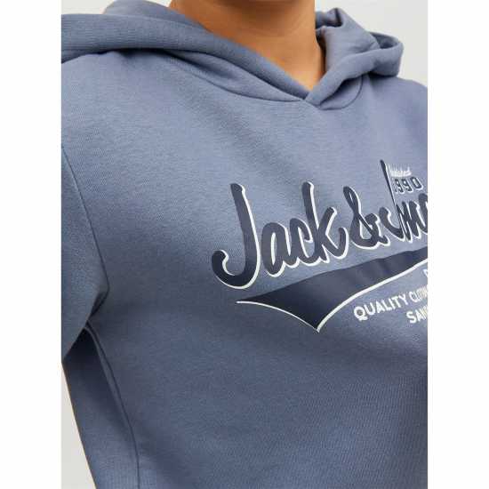 Jack And Jones Logo Hoodie Junior Boys Flint Stone Детски суитчъри и блузи с качулки