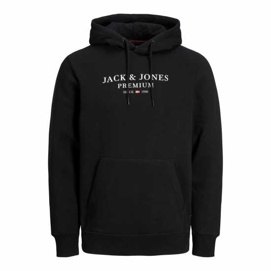 Jack And Jones Archie Logo Hoodie Black Мъжки суитчъри и блузи с качулки