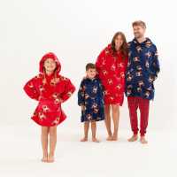 Christmas Kids Unisex Reindeer Snuggle Hoodie Red  Детски суитчъри и блузи с качулки