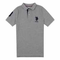 Us Polo Assn Блуза С Яка P3 Polo Shirt Grey G59 Детски тениски тип поло