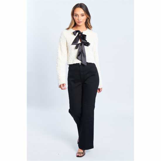 Дамски ризи и тениски Be You Sequin Bow Jacket Крем Be You Sequin Bow Jacket Крем Дамски ризи и тениски