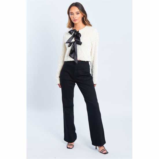 Дамски ризи и тениски Be You Sequin Bow Jacket Крем Be You Sequin Bow Jacket Крем Дамски ризи и тениски