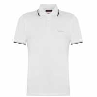 Pierre Cardin Блуза С Яка Trimmed Polo Shirt White Мъжко облекло за едри хора