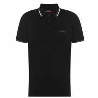 Pierre Cardin Блуза С Яка Trimmed Polo Shirt Black Мъжко облекло за едри хора