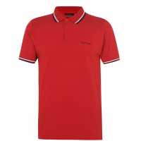 Pierre Cardin Блуза С Яка Trimmed Polo Shirt Red Мъжко облекло за едри хора