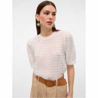 Vero Moda Becca Lace Top Ld99 Снежана Бяла Дамски ризи и тениски