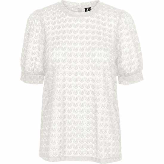 Vero Moda Becca Lace Top Ld99 Снежана Бяла Дамски ризи и тениски