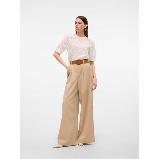 Vero Moda Becca Lace Top Ld99 Снежана Бяла Дамски ризи и тениски