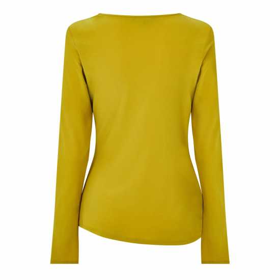 Biba Button Detail Blouse Шартрез Дамски ризи и тениски