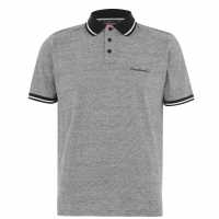 Pierre Cardin Мъжко Поло Райе Pin Stripe Polo Shirt Mens Black/Silver Мъжки тениски с яка