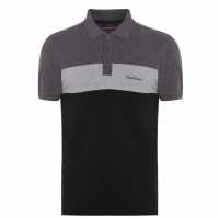 Pierre Cardin Блуза С Яка Colour Block Polo Shirt Black/Grey M Мъжки тениски с яка