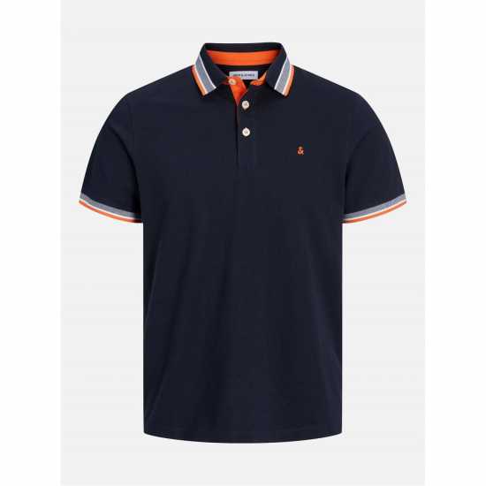Jack and Jones Men's Paulos Short Sleeve Polo Shirt Black Navy Jack and Jones Men's Paulos Short Sleeve Polo Shirt Black Navy