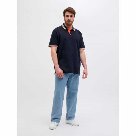 Jack and Jones Men's Paulos Short Sleeve Polo Shirt Black Navy Jack and Jones Men's Paulos Short Sleeve Polo Shirt Black Navy