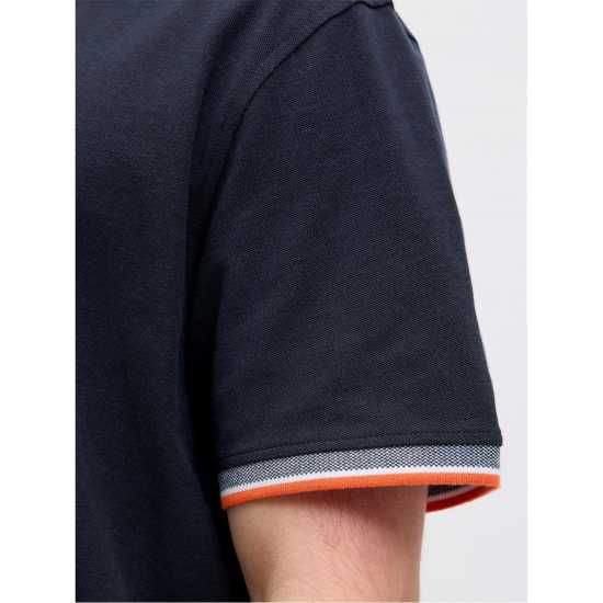 Jack and Jones Men's Paulos Short Sleeve Polo Shirt Black Navy Jack and Jones Men's Paulos Short Sleeve Polo Shirt Black Navy