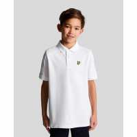 Lyle and Scott Kids' Short Sleeve Polo Shirt White 