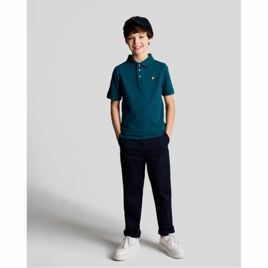 Lyle And Scott Блуза С Яка Kids' Short Sleeve Polo Shirt Blue 