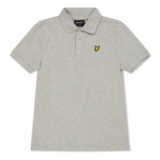 Lyle And Scott Блуза С Яка Kids' Short Sleeve Polo Shirt Grey Marl D24 Lyle And Scott Блуза С Яка Kids' Short Sleeve Polo Shirt Grey Marl D24