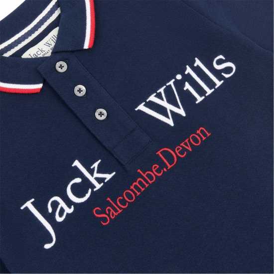 Jack Wills Script Tippd Polo Jn99 Navy Blazer Детски тениски тип поло