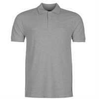 Pierre Cardin Мъжка Блуза С Яка Plain Polo Shirt Mens Grey Marl Мъжко облекло за едри хора