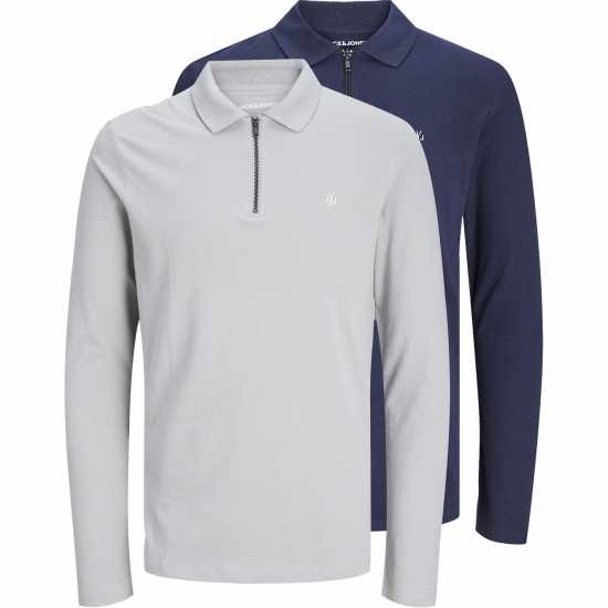 Jack And Jones Блуза С Яка Long Sleeve Polo Shirt 2 Pack  Мъжки тениски с яка