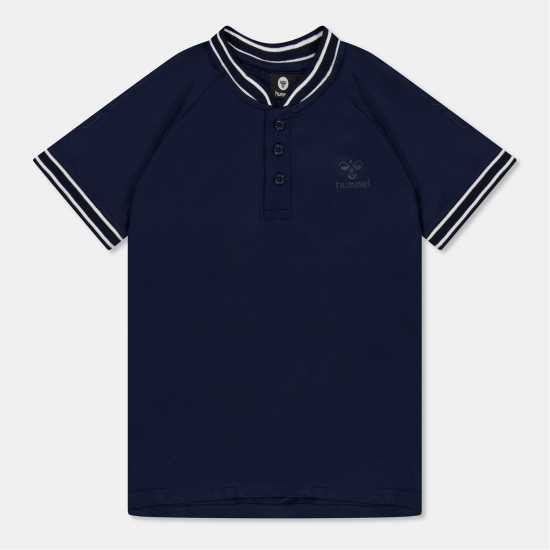 Hummel Блуза С Яка Short-Sleeve Polo Shirt Черна Ирис 
