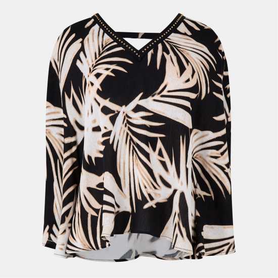 Biba Stud Trim Top Ld53  Дамски ризи и тениски