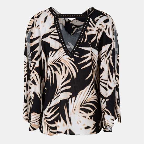 Biba Stud Trim Top Ld53  Дамски ризи и тениски