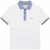Hugo Boss Детска Блуза С Яка Boss Stripe Arm Polo Shirt Junior Boys