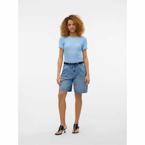 Дамски ризи и тениски Vero Moda Textured T-Shirt Vero Moda Textured T-Shirt Дамски ризи и тениски
