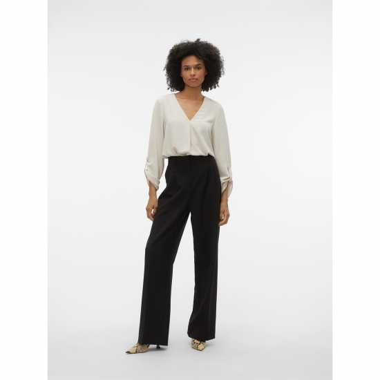 Дамски ризи и тениски Vero Moda Classic Neck Blouse Vero Moda Classic Neck Blouse Дамски ризи и тениски