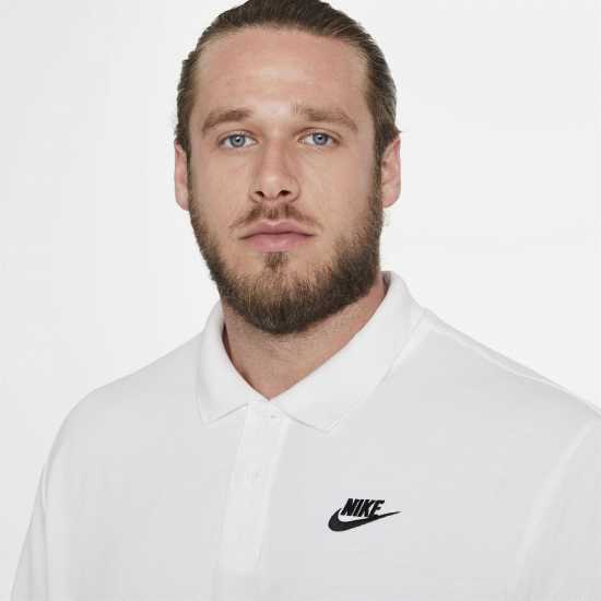Nike Мъжка Блуза С Яка Match Up Polo Shirt Mens White Мъжко облекло за едри хора