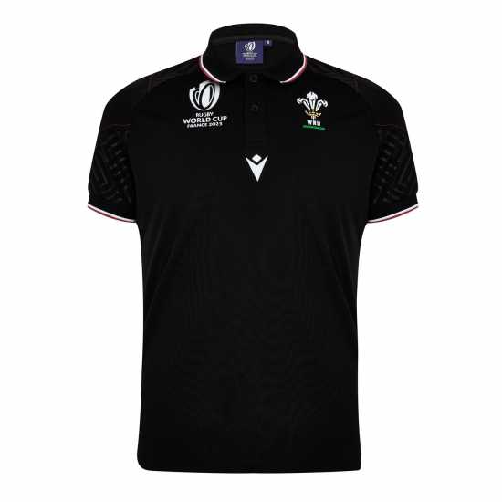 Macron Wales Rugby Travel Shirt 2023 2024 Adults  - Мъжки тениски с яка