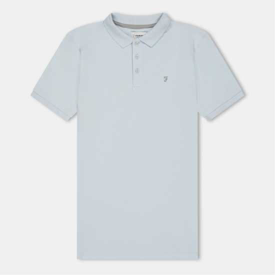 Блуза С Яка Farah Unisex Kids' Bugsworth Short Sleeve Polo Shirt Свежа вода 