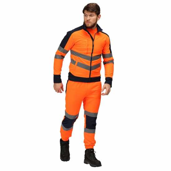 Regatta Непромокаемо Яке Hi Vis Pro Waterproof Jacket Orange/Navy Мъжки полар