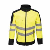 Regatta Непромокаемо Яке Hi Vis Pro Waterproof Jacket Yellow/Navy Мъжко облекло за едри хора