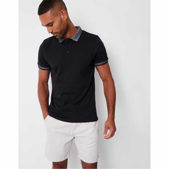 Блуза С Яка Threadbare Tb Shandy Short-Sleeve Polo Shirt Черно Блуза С Яка Threadbare Tb Shandy Short-Sleeve Polo Shirt Черно