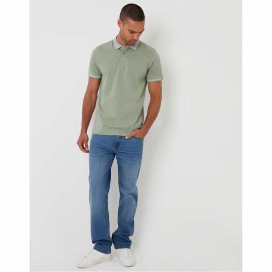 Блуза С Яка Threadbare Tb Shandy Short-Sleeve Polo Shirt Шафран Блуза С Яка Threadbare Tb Shandy Short-Sleeve Polo Shirt Шафран