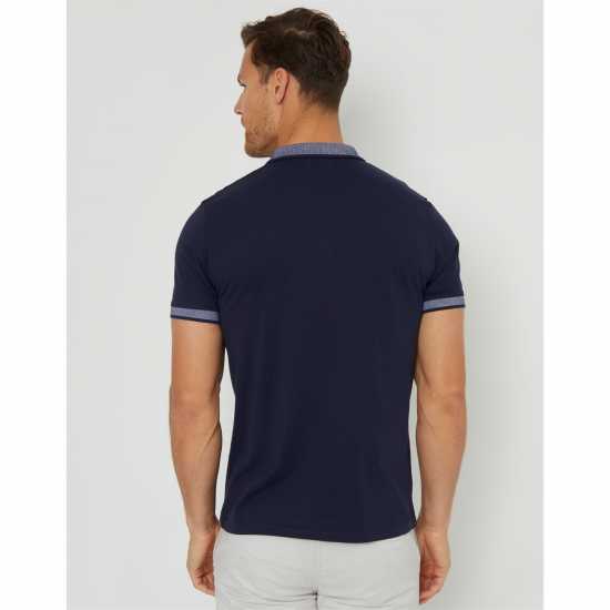 Блуза С Яка Threadbare Tb Shandy Short-Sleeve Polo Shirt Морска синьо 