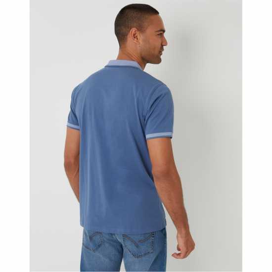 Блуза С Яка Threadbare Tb Shandy Short-Sleeve Polo Shirt Деним Син Блуза С Яка Threadbare Tb Shandy Short-Sleeve Polo Shirt Деним Син