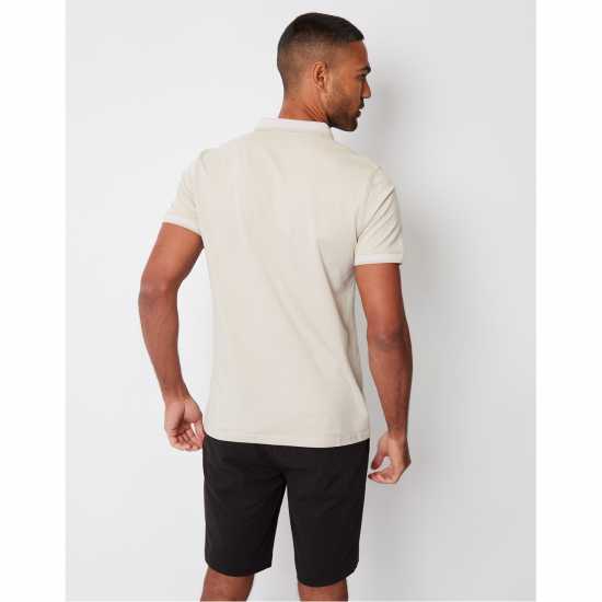 Блуза С Яка Threadbare Tb Shandy Short-Sleeve Polo Shirt Камък Блуза С Яка Threadbare Tb Shandy Short-Sleeve Polo Shirt Камък