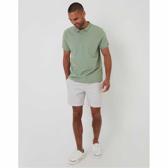 Блуза С Яка Threadbare Men's Cramond Short-Sleeve Polo Shirt Тревно зелено 