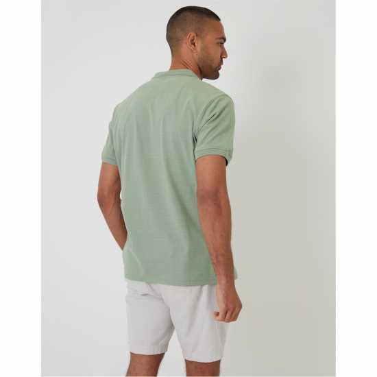 Блуза С Яка Threadbare Men's Cramond Short-Sleeve Polo Shirt Тревно зелено 