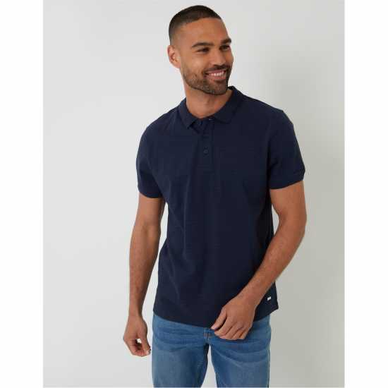 Блуза С Яка Threadbare Men's Cramond Short-Sleeve Polo Shirt Морска синьо 